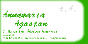 annamaria agoston business card