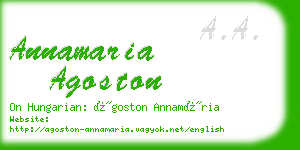 annamaria agoston business card